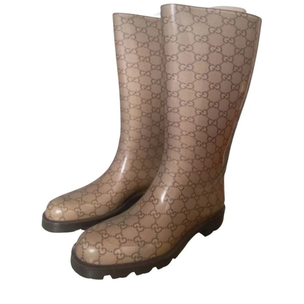 Gucci GG Monogram Rain Boots - Picture 1 of 6